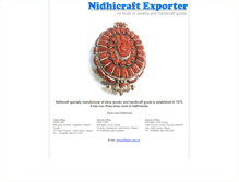 Tablet Screenshot of nidhicrafts.com